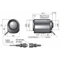 1/2-inch 8-48mm F1.0-1200 Motorized Zoom Lens